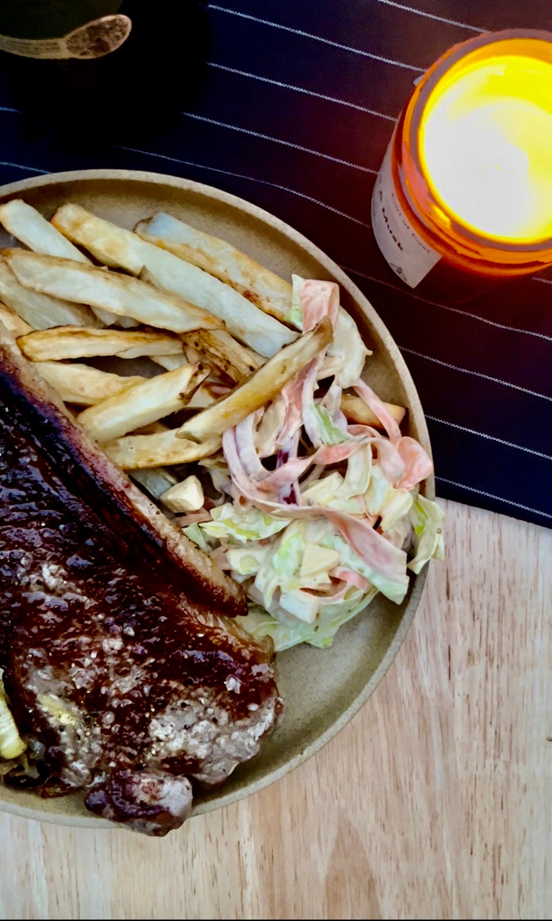 Steak, Chips and Coleslaw