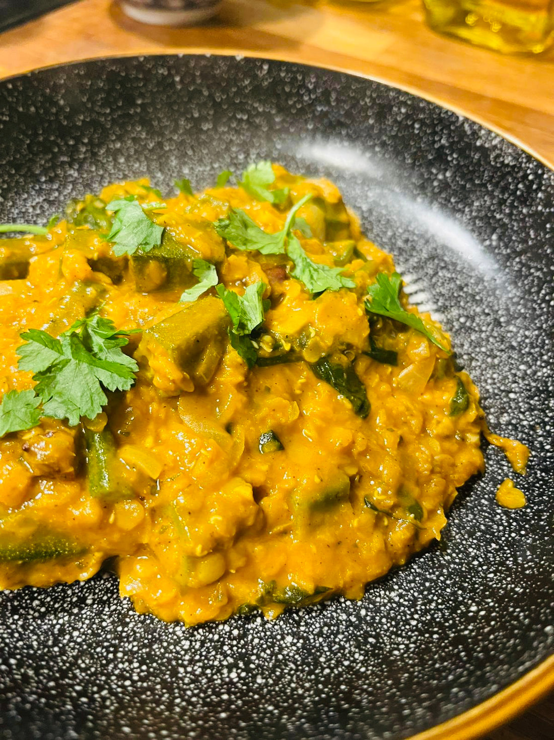 Lentil, Spinach and Okra Dhal