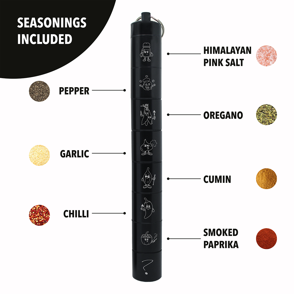 Camping Season Spice Capsule - Black *With Seasonings Included* - Camping Season